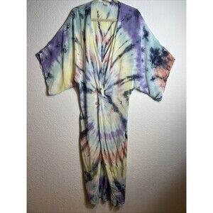 Surf Gypsy Multicolor Tie Dye Beach Cover Up Maxi Size Medium